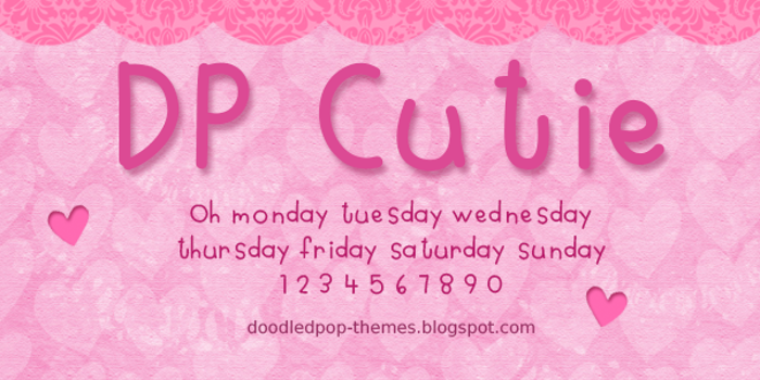 DPCutie Font poster