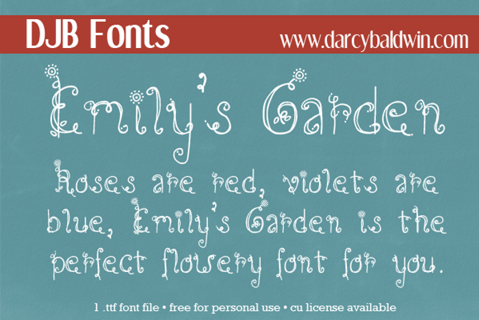 DJB Emilys Garden poster
