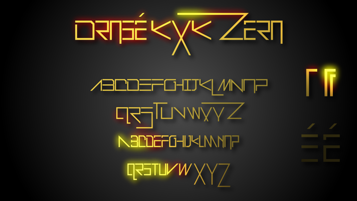 Drosé KXK Zero Font poster
