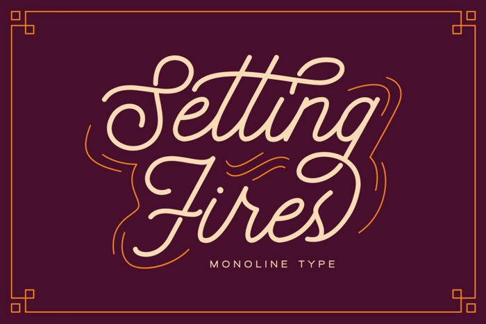 Setting Fires Font poster