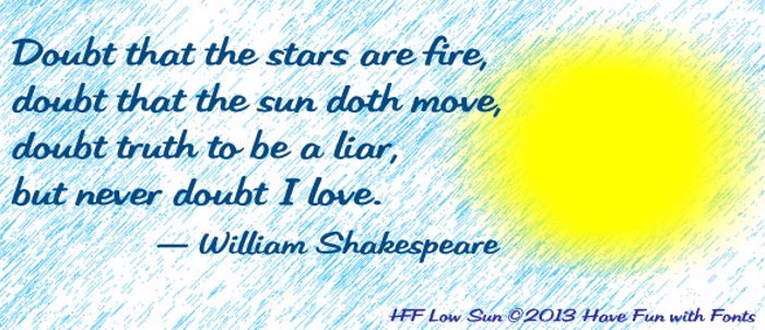 HFF Low Sun Font poster
