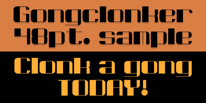 Gongclonker Font poster
