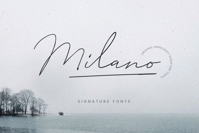 Milano Font poster