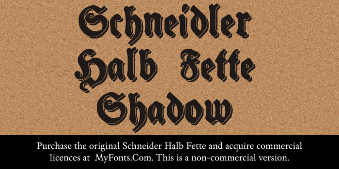 Schneidler Halb Fette Shadow Font poster