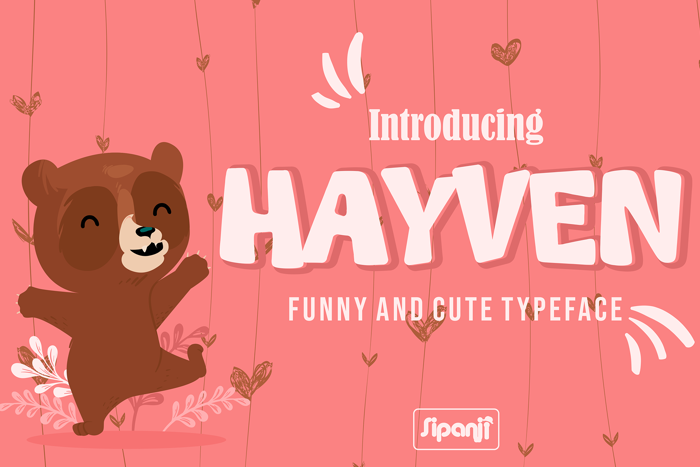 Hayven Font poster