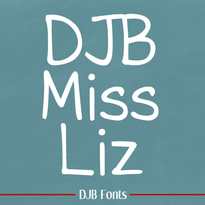 DJB Miss Liz Font poster