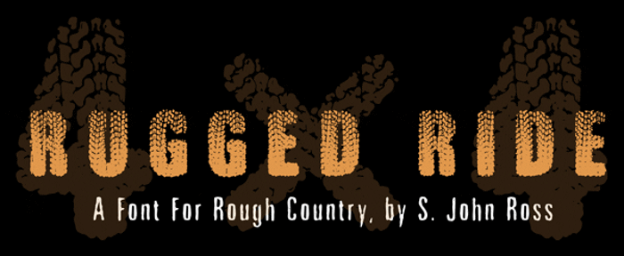 Rugged Ride Font poster