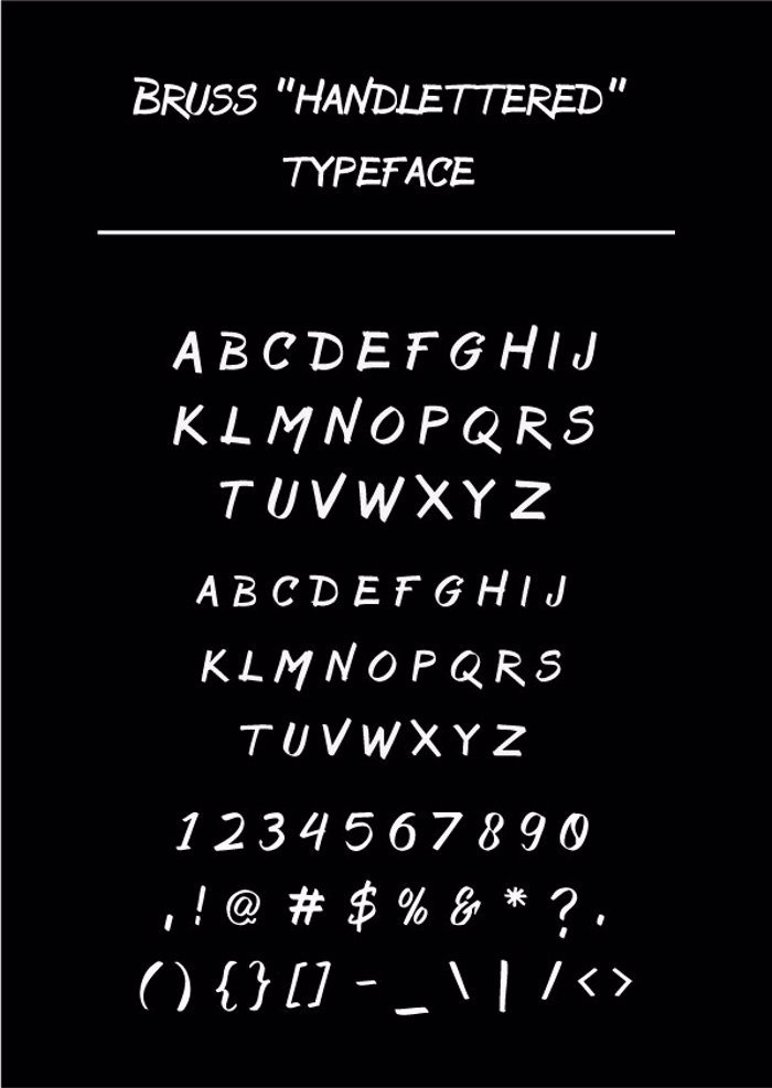 Bruss Font poster