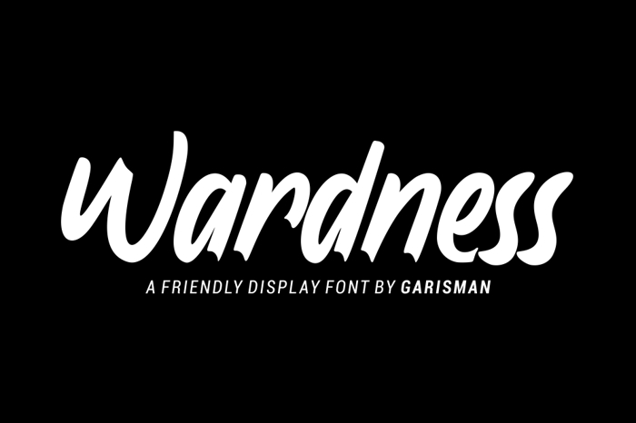 Wardness Font poster