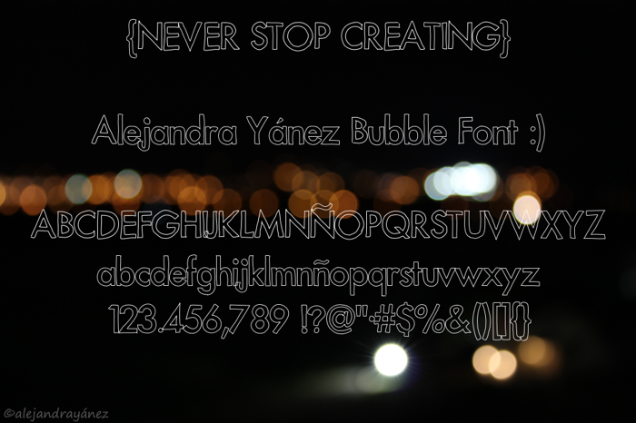 Bubble Font poster