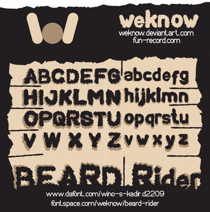 BEARD Rider Font poster