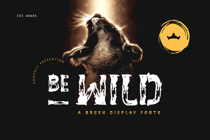 BE - WILD Brush Font poster