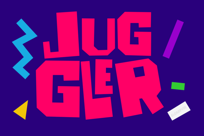 JUGGLER Font poster