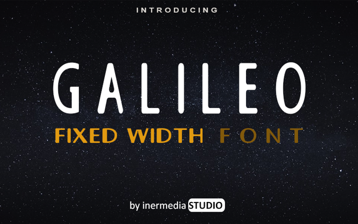 GALILEO FIXED Font poster