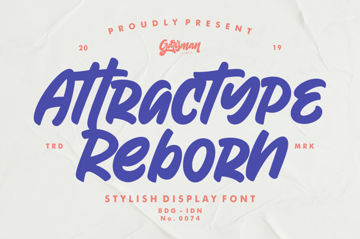 Attractype Reborn Font poster
