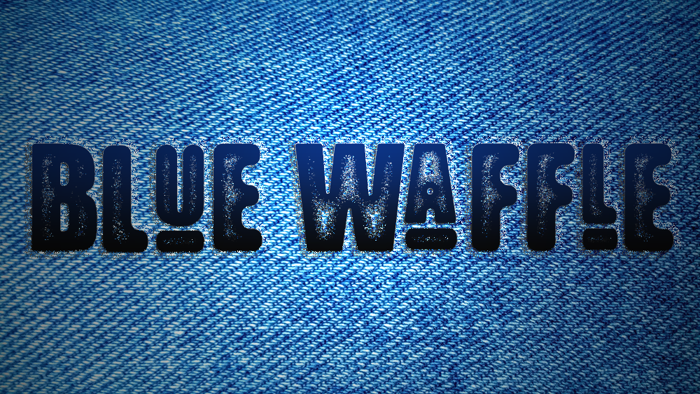 Blue Waffle Font poster