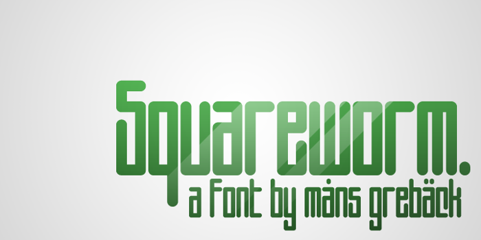 Squareworm Font poster