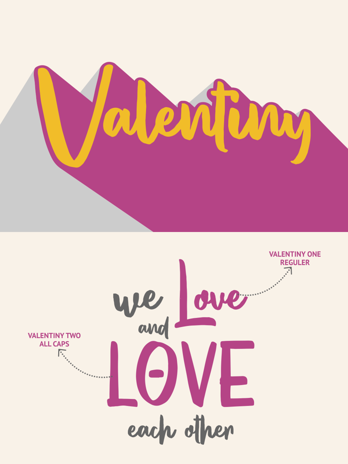 Valentiny Font poster