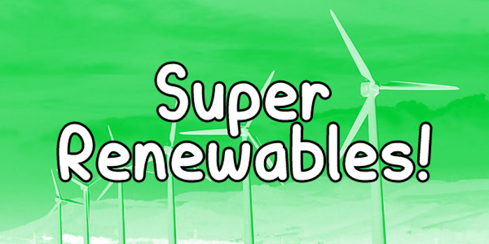 Super Renewables Font poster