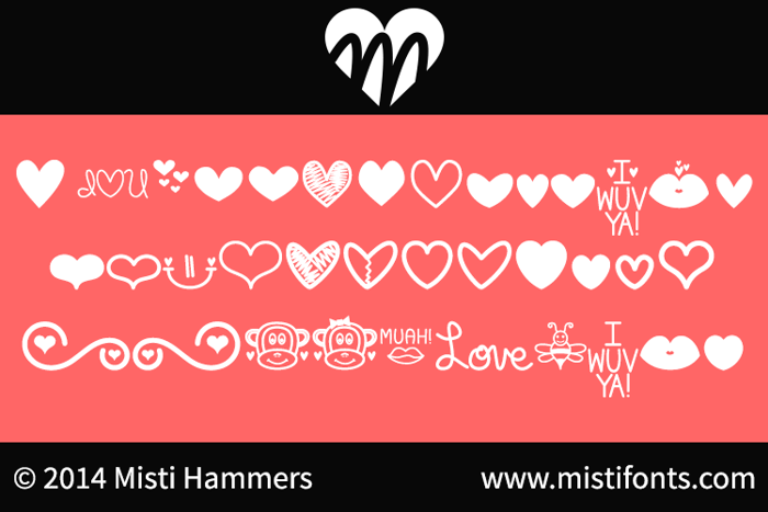 MF Love Dings Font poster