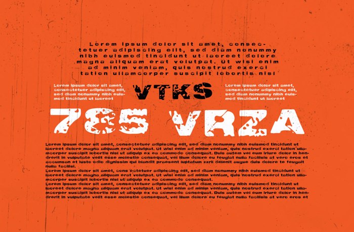 Vtks 785 VRZA Font