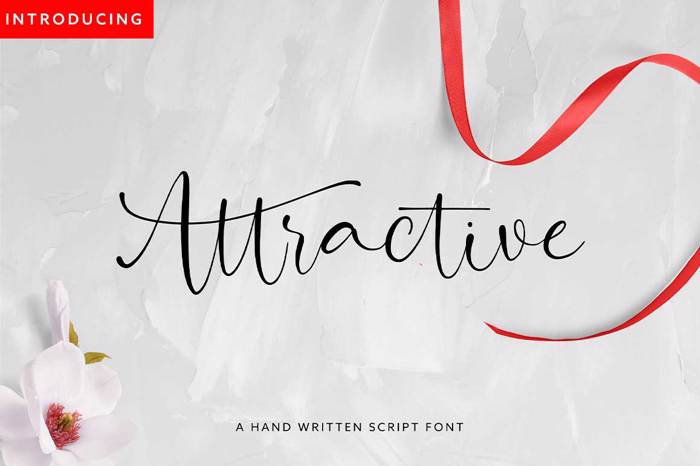 Attractive Font poster