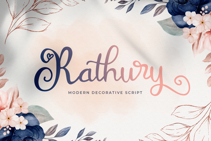 Rathury Font poster