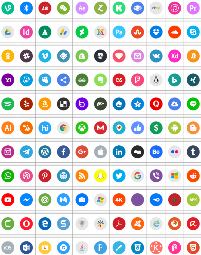 Icons Social Media 4 Font poster