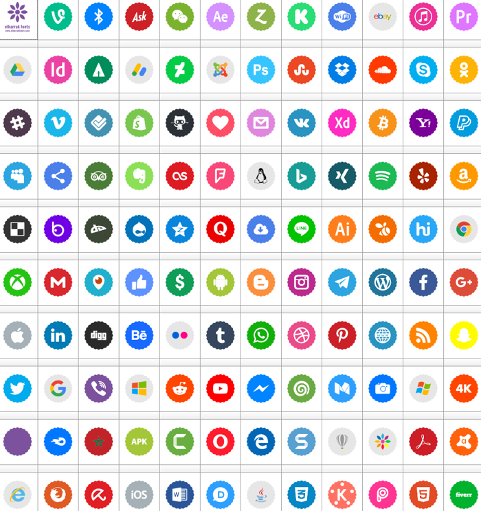 Icons Font Color 2019 poster