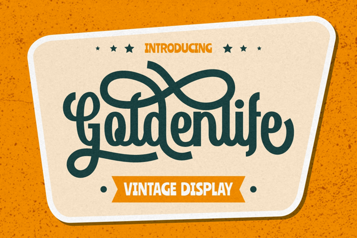 Goldenlife Font poster