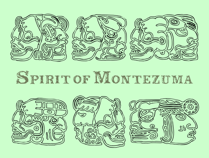 Spirit of Montezuma Font poster