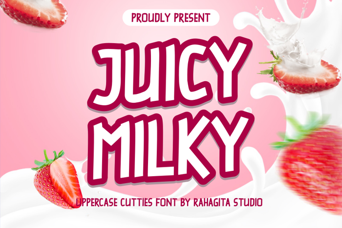 JUICY MILKY Font poster