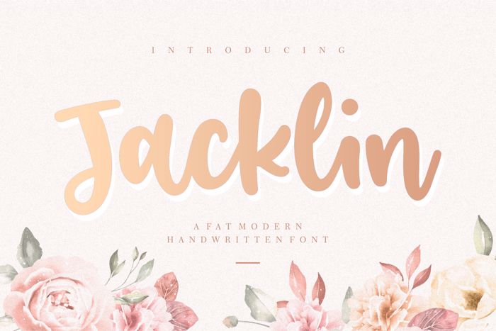 Jacklin Font poster