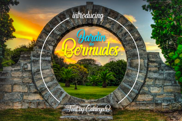 Jardin des Bermudes Font poster