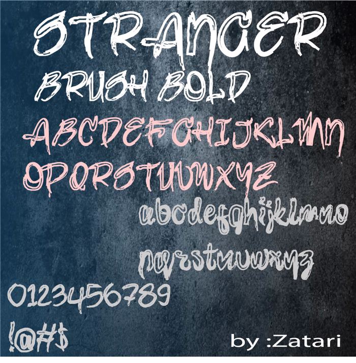 brush Font poster