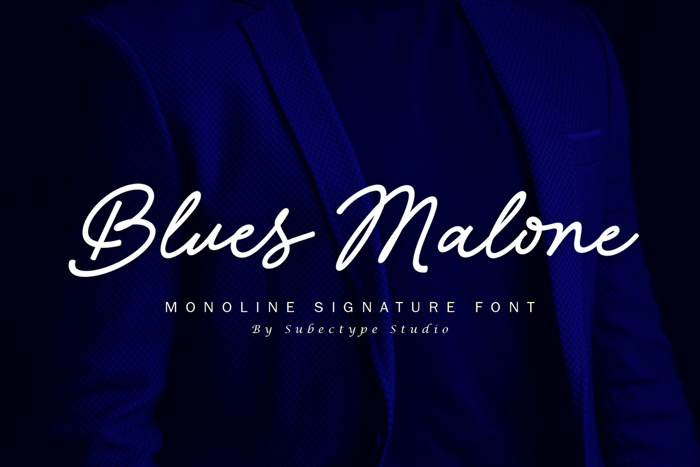 Blues Malone Font poster