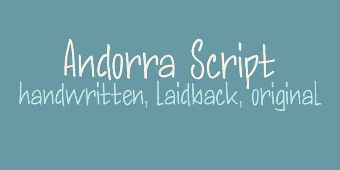 DK Andorra Script Font poster