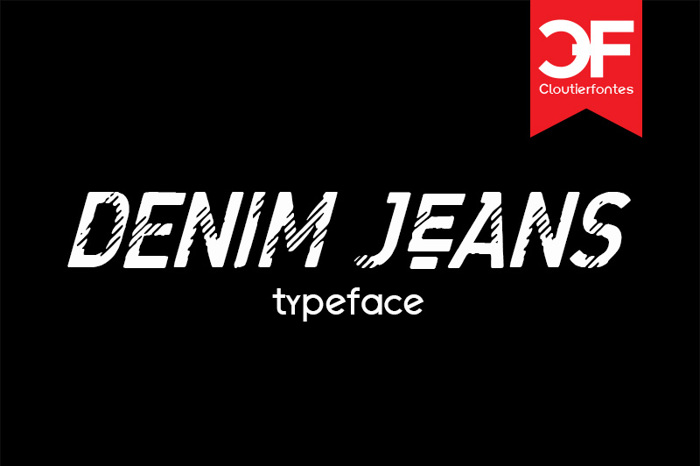 CF Denim Jeans Font poster