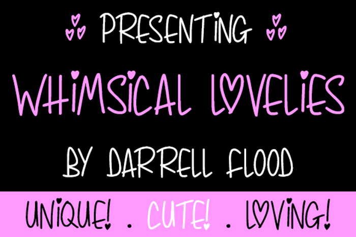 Whimsical Lovelies Font poster