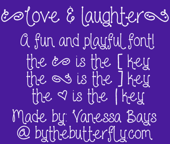 Love and laughter Font poster