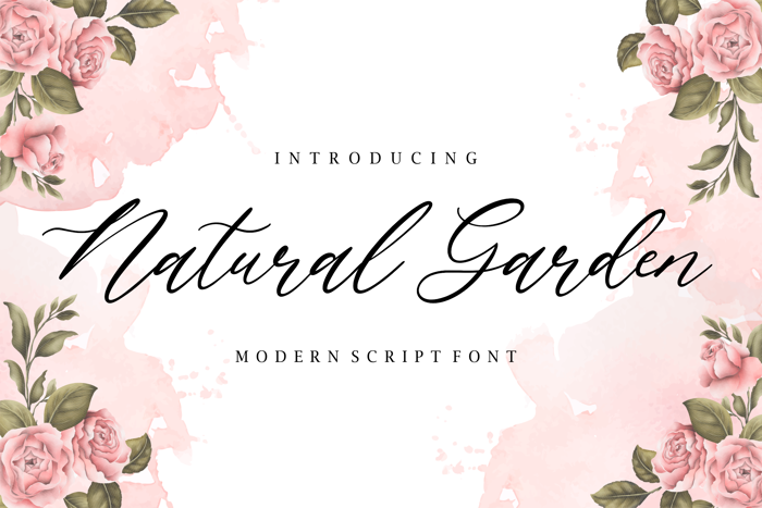 Natural Garden Font poster