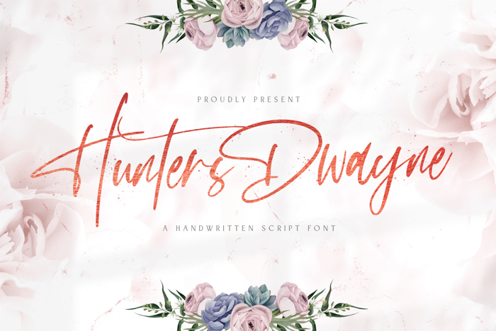 Hunthers Dwayne Font poster