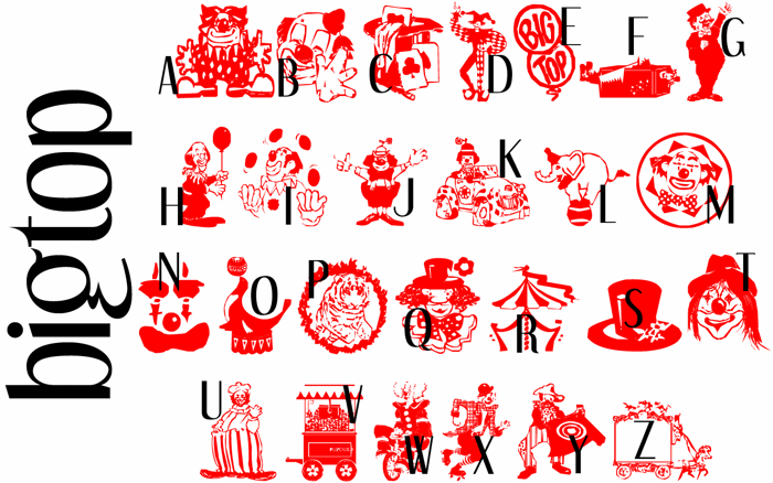 Bigtop Font poster