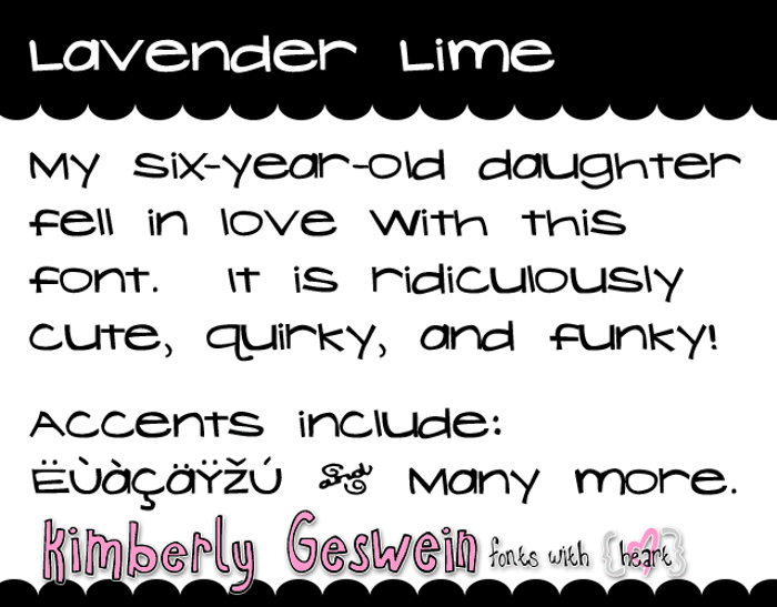 Lavender Lime Font poster