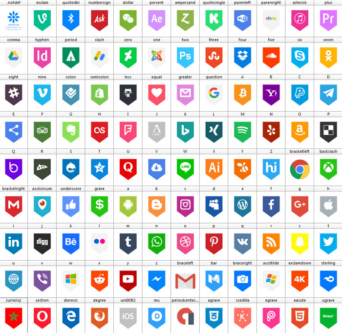 Bottons Social Media Font poster