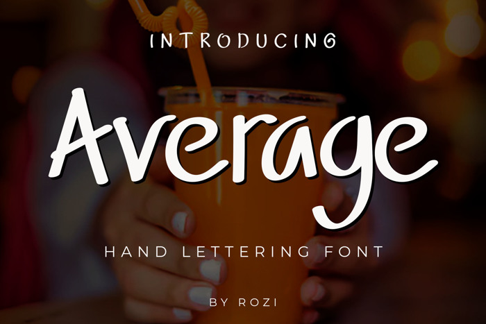 Average Font poster