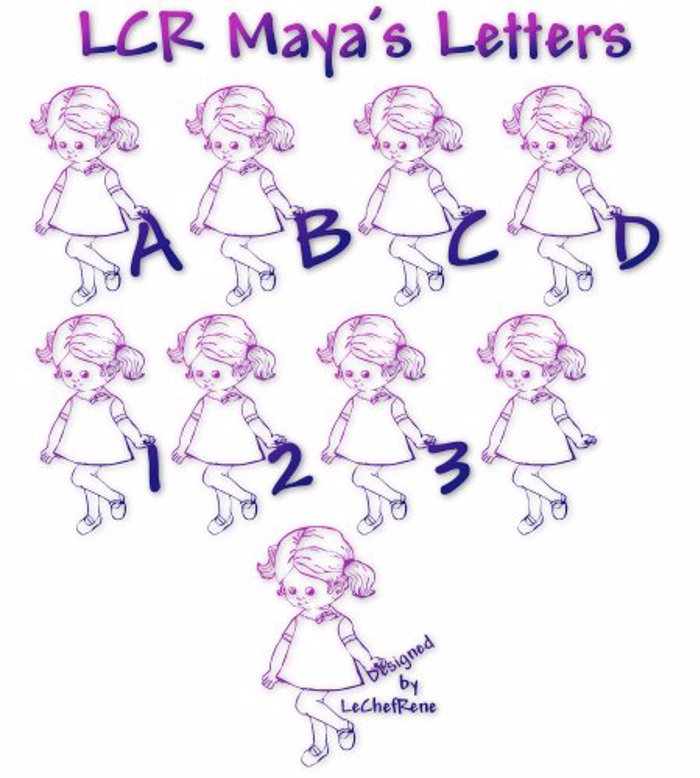 LCR Maya's Letters Font poster