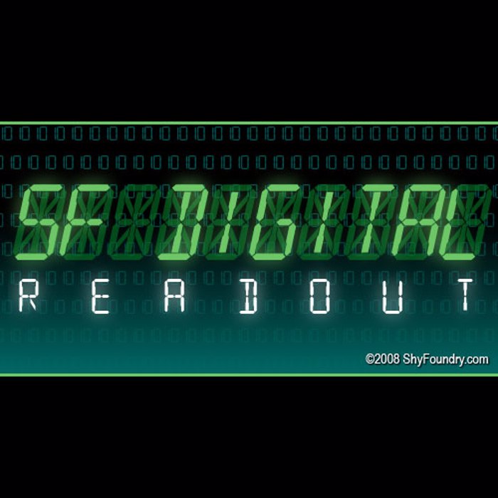 SF Digital Readout Font poster