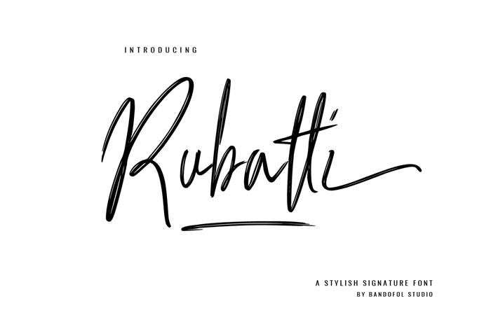 Rubatti Font poster
