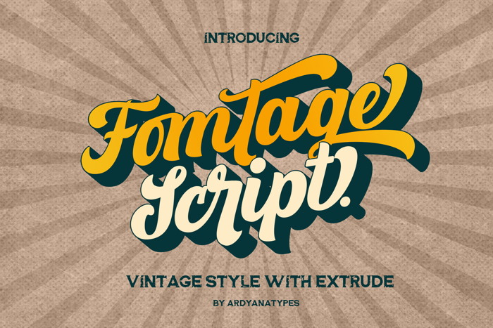 Fomtage Script Font poster